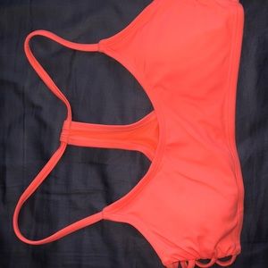 Caged back swim top